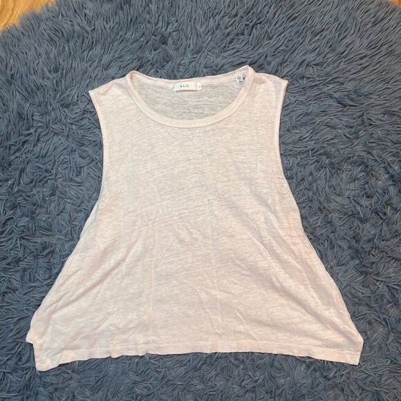A.L.C. Tops - ALC Light Pink Linen Tank Top Size M